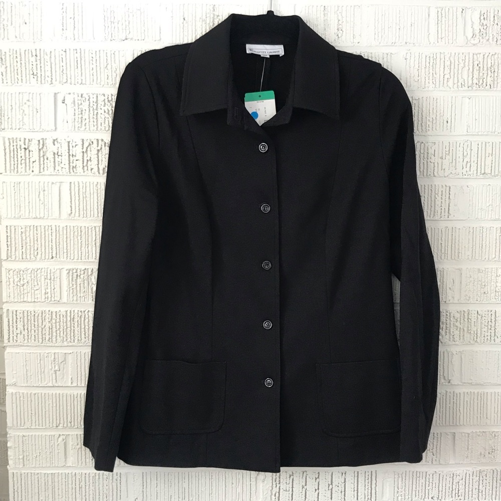 Elliott Lauren Black Button-Front Blazer